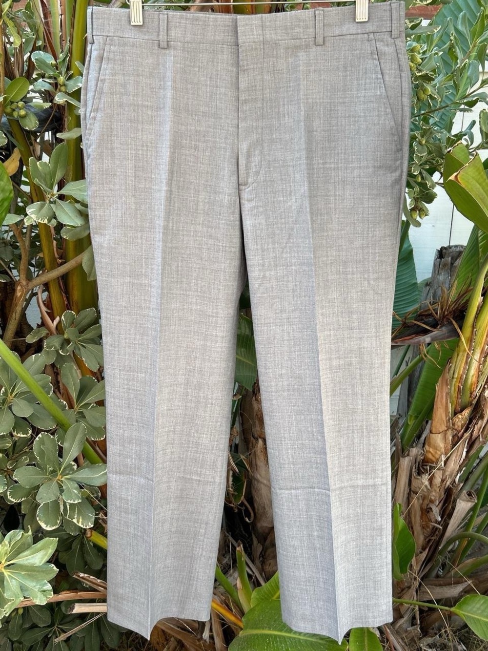 John Alexander USA Made Gray Dress Pants Slacks 35x27 Tailored Fit